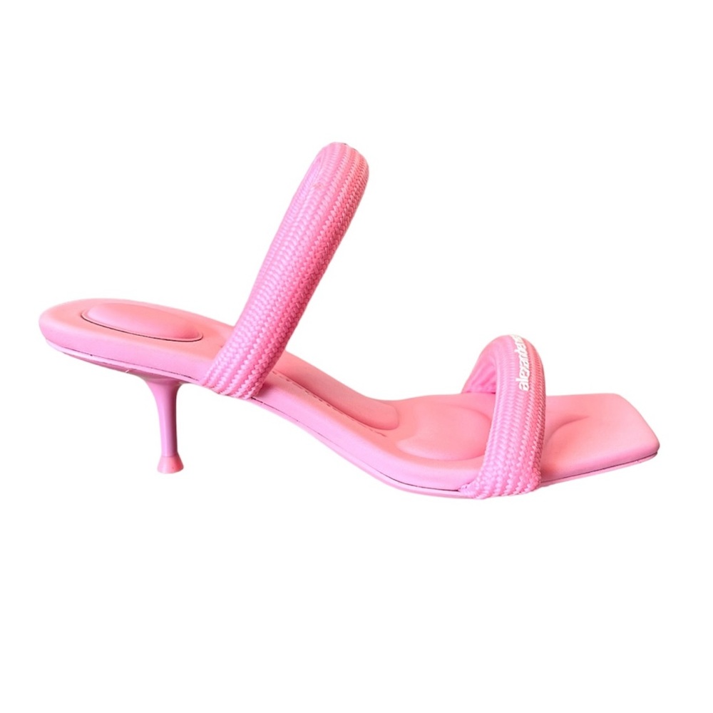 Alexander Wang Jessie Tubular Webbing Slide Sandals, sz 36.5, US 6.5, Pink